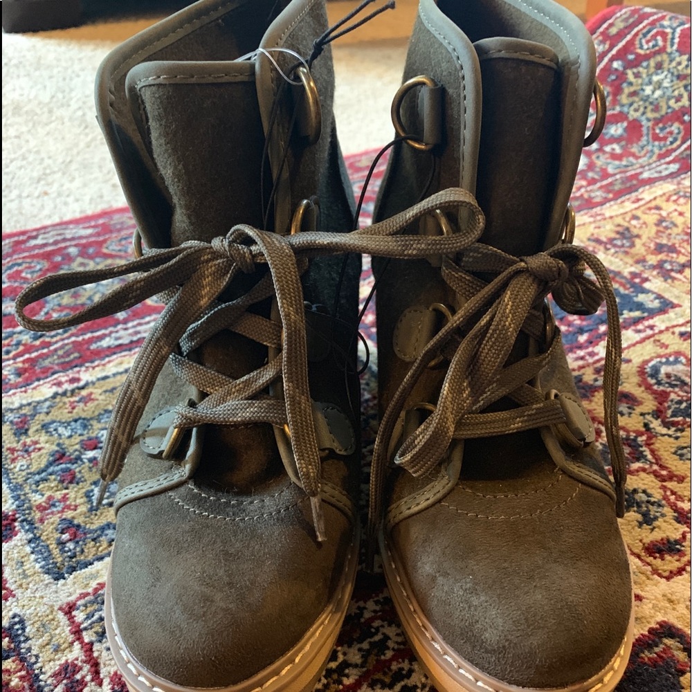 Olive Green Booties